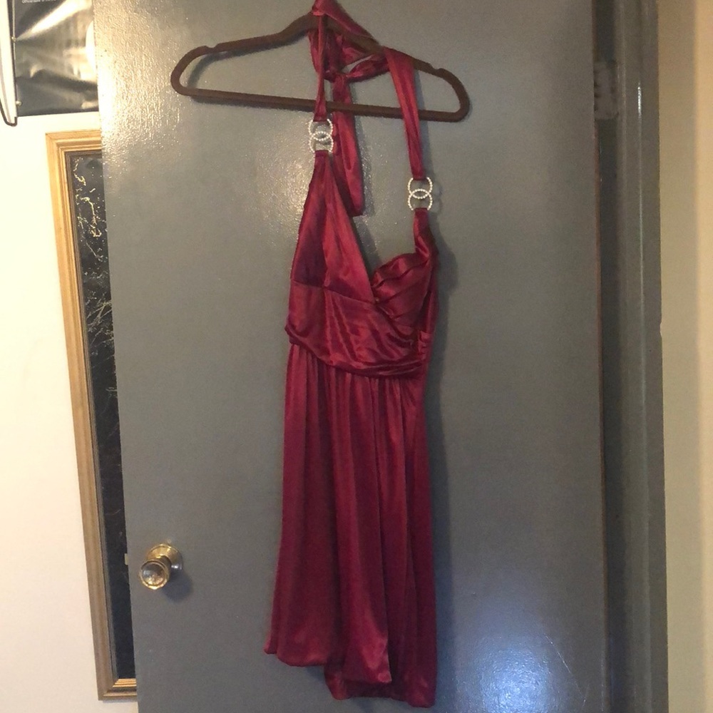 Maroon cocktail dress